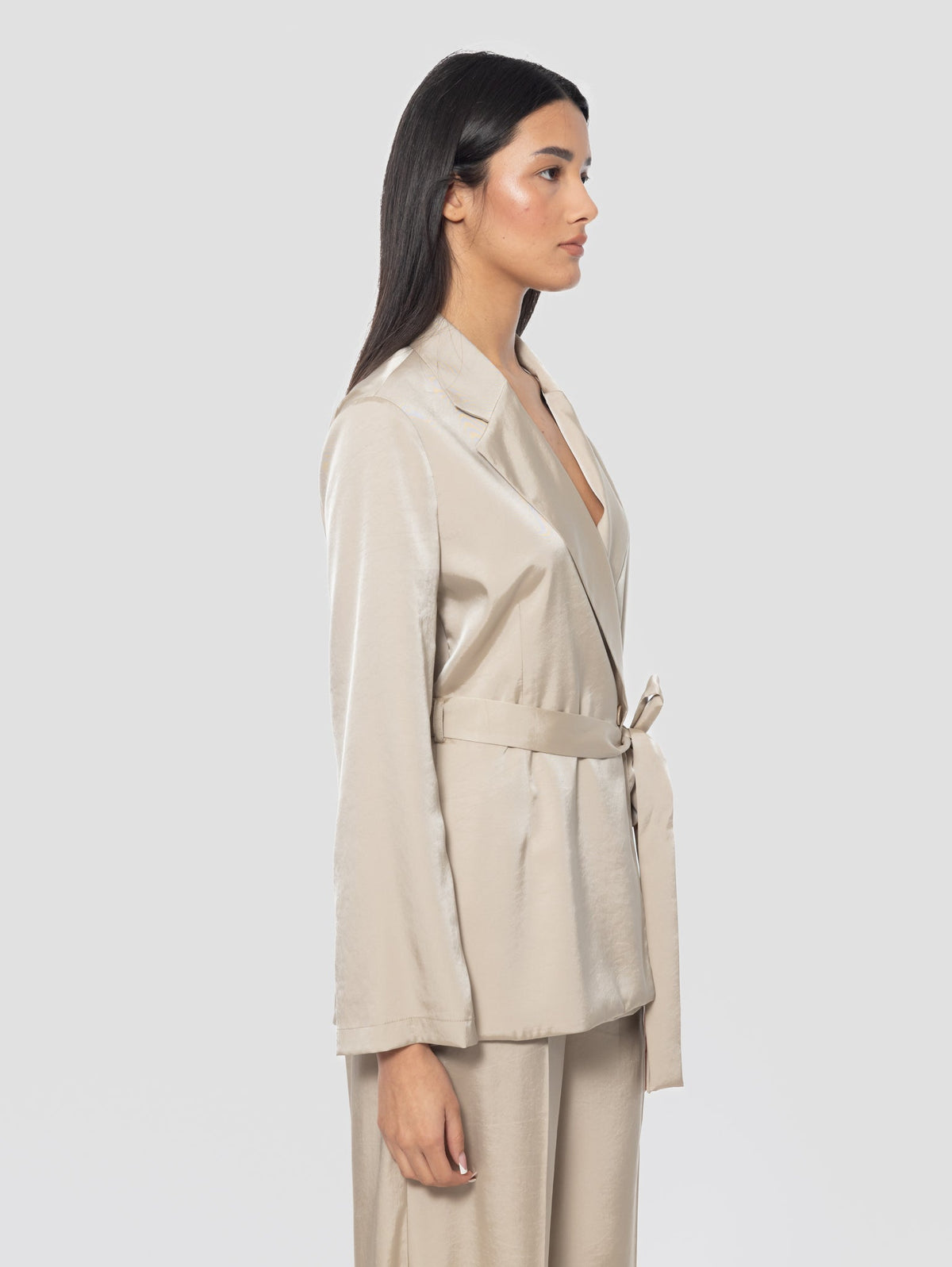 2026 New Arrival Giacca Doppiopetto in Twill Beige