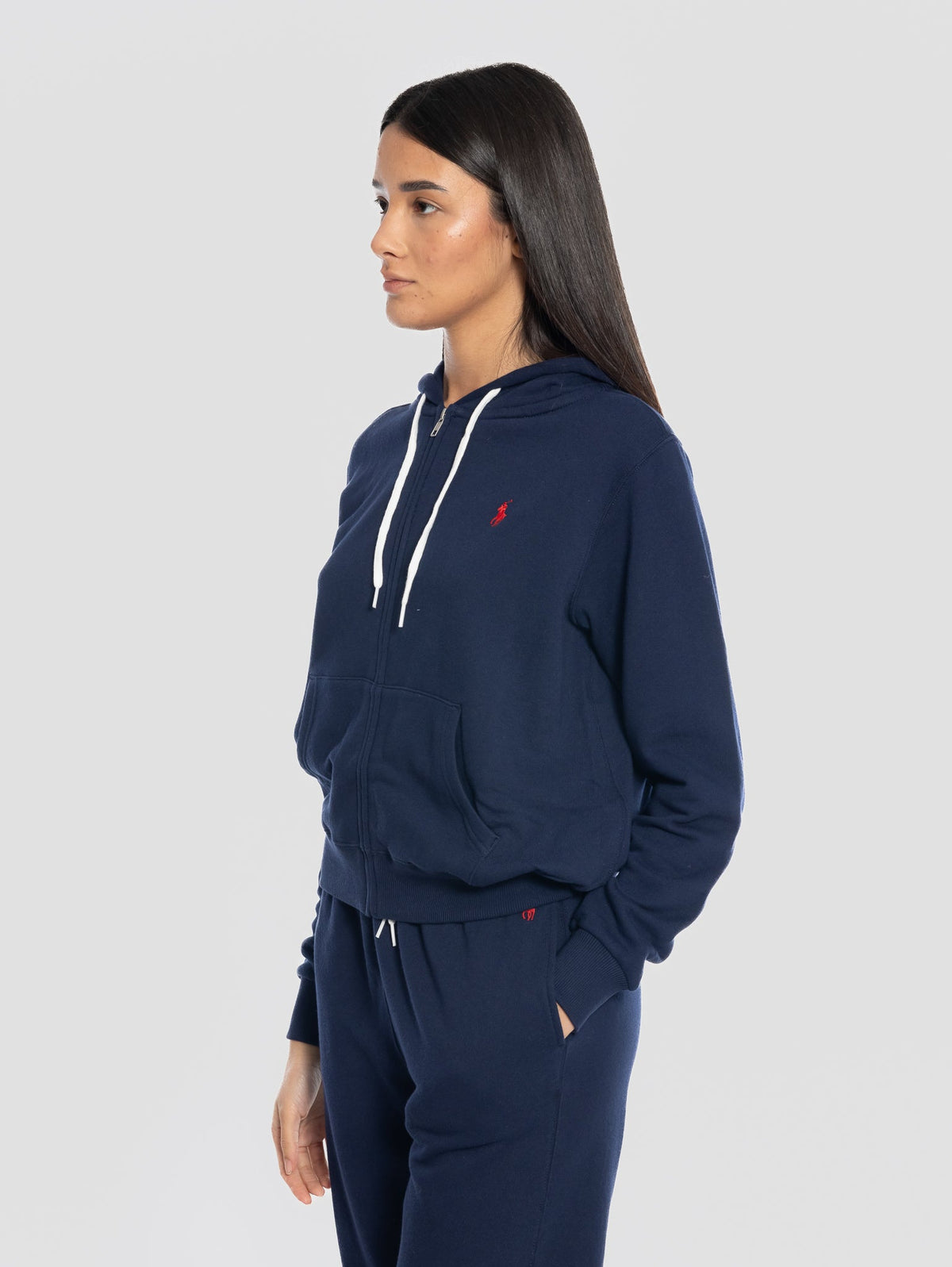2026 New Arrival Felpa con Cappuccio Full Zip Blu