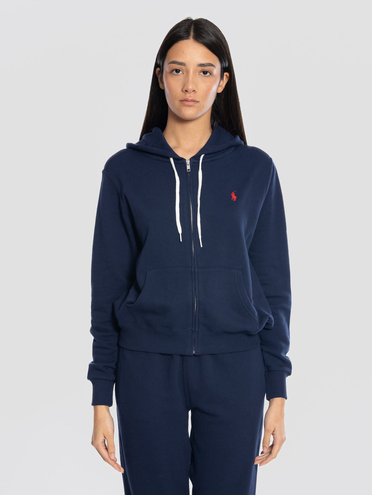 2026 New Arrival Felpa con Cappuccio Full Zip Blu