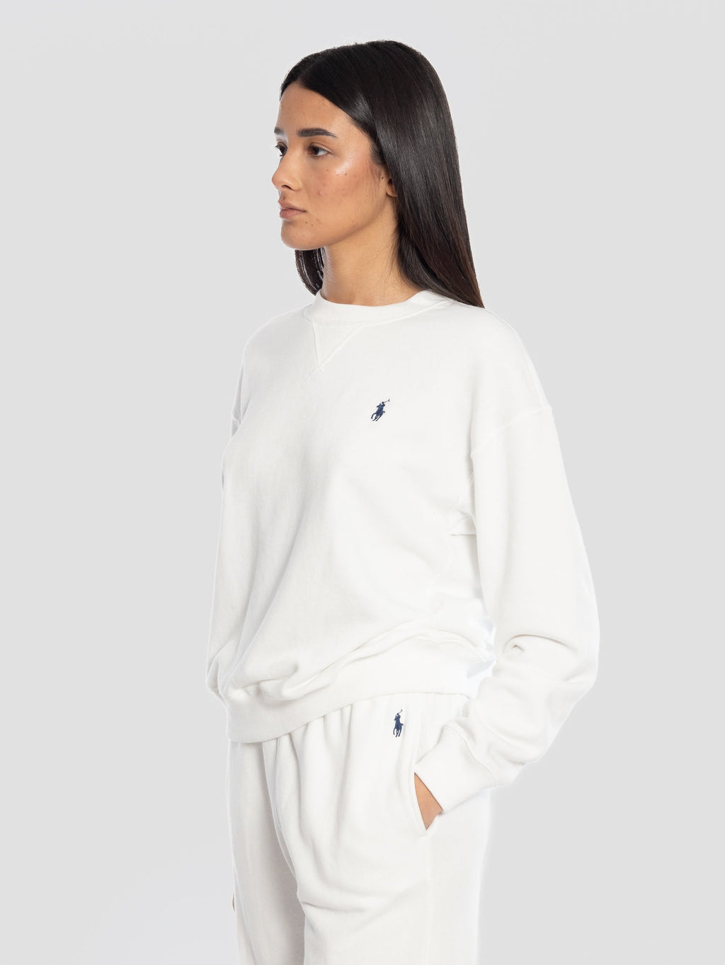2026 New Arrival Felpa Girocollo Leggera Bianco