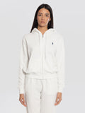 2026 New Arrival Felpa con Cappuccio Full Zip Bianco