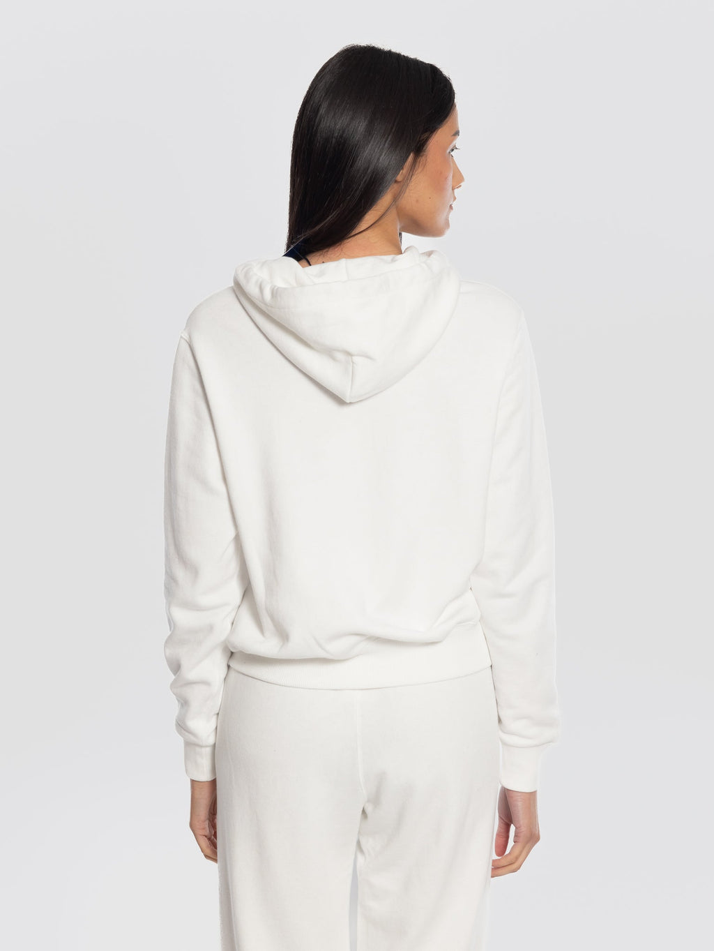 2026 New Arrival Felpa con Cappuccio Full Zip Bianco