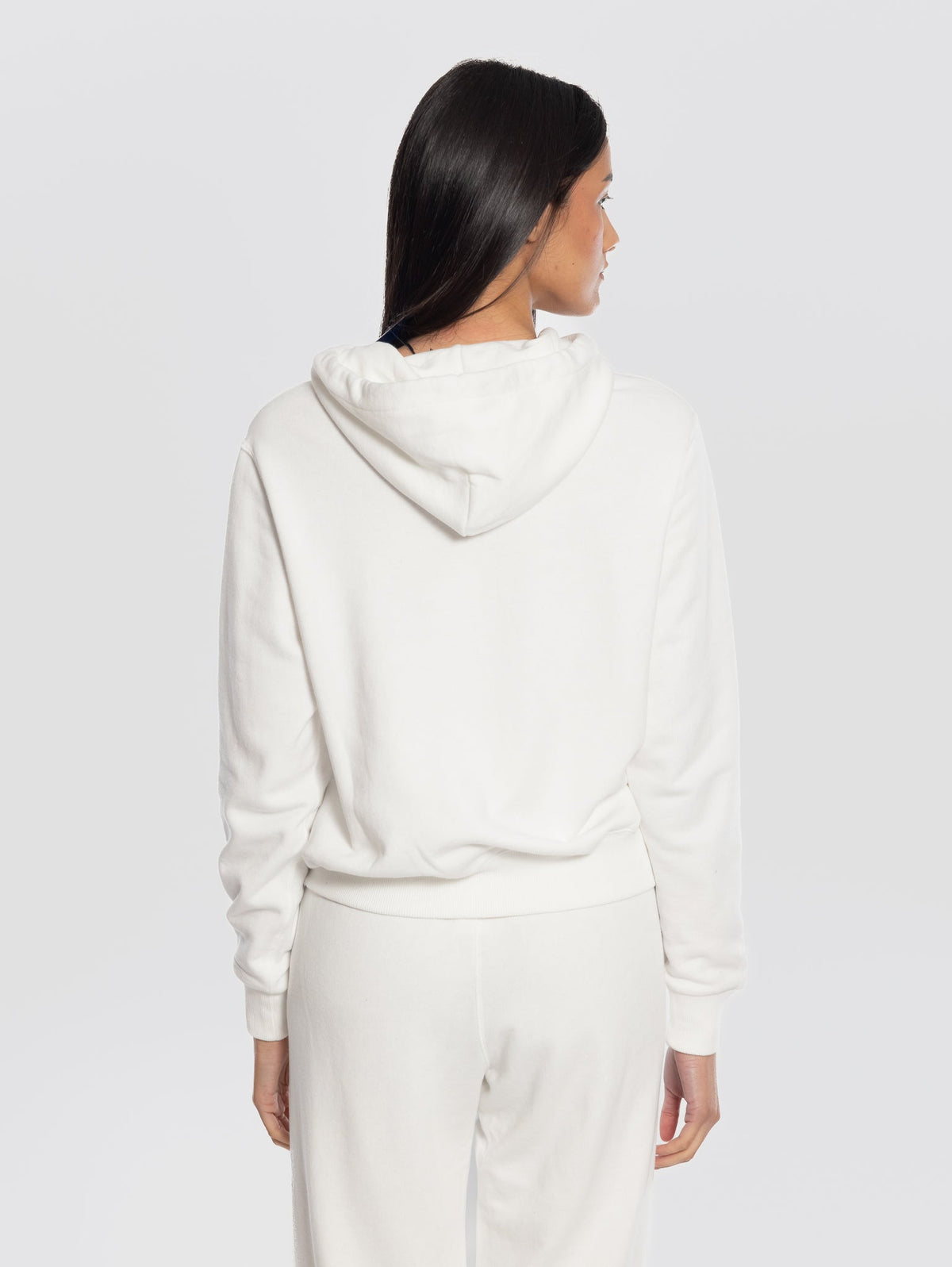 2026 New Arrival Felpa con Cappuccio Full Zip Bianco