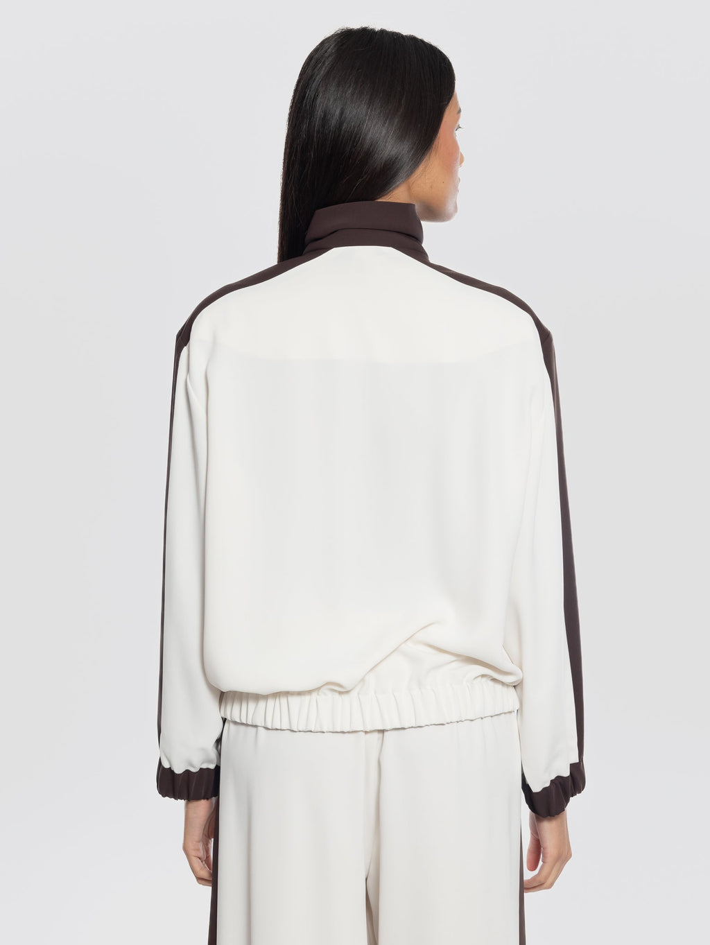 2026 New Arrival Giubbotto Bicolor in Cady Panna/Marrone