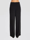 2026 New Arrival Pantaloni in Cady con Gamba Larga Nero