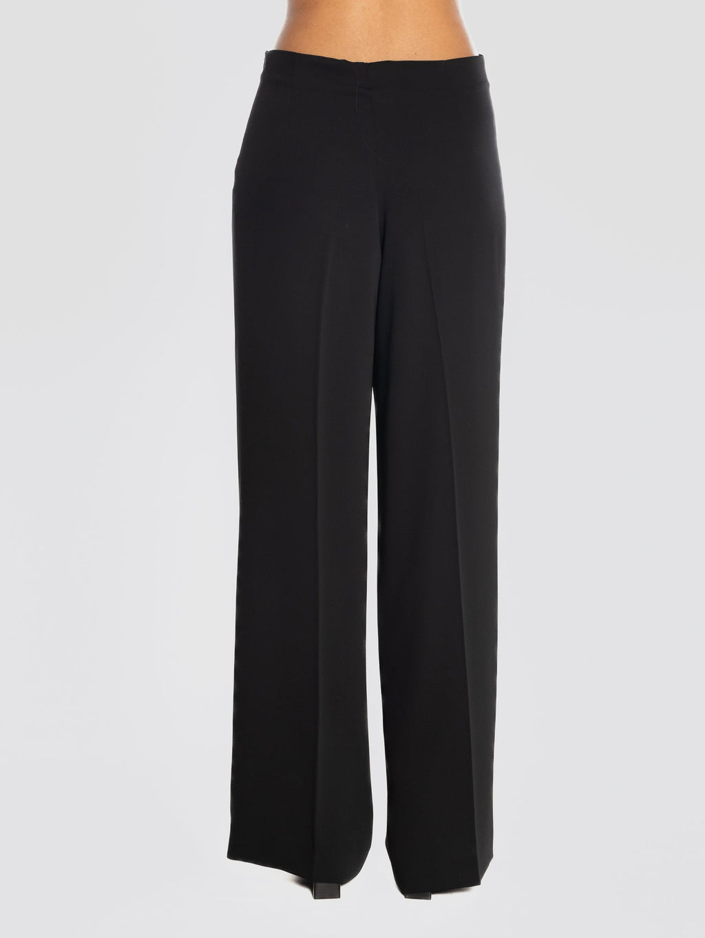 2026 New Arrival Pantaloni in Cady con Gamba Larga Nero