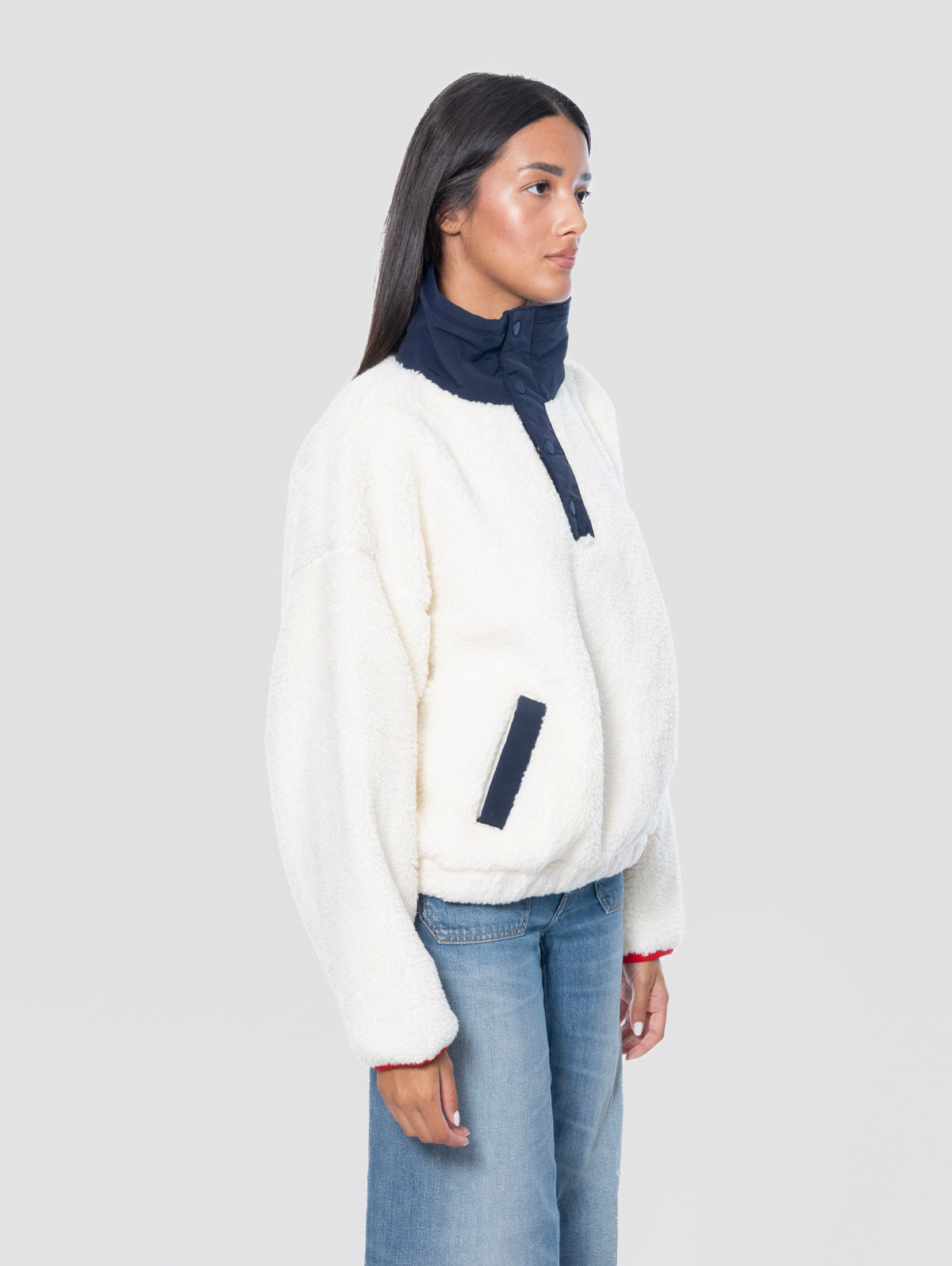 2026 New Arrival Pile a Pelo Alto con Ricamo Polo Bear Bianco