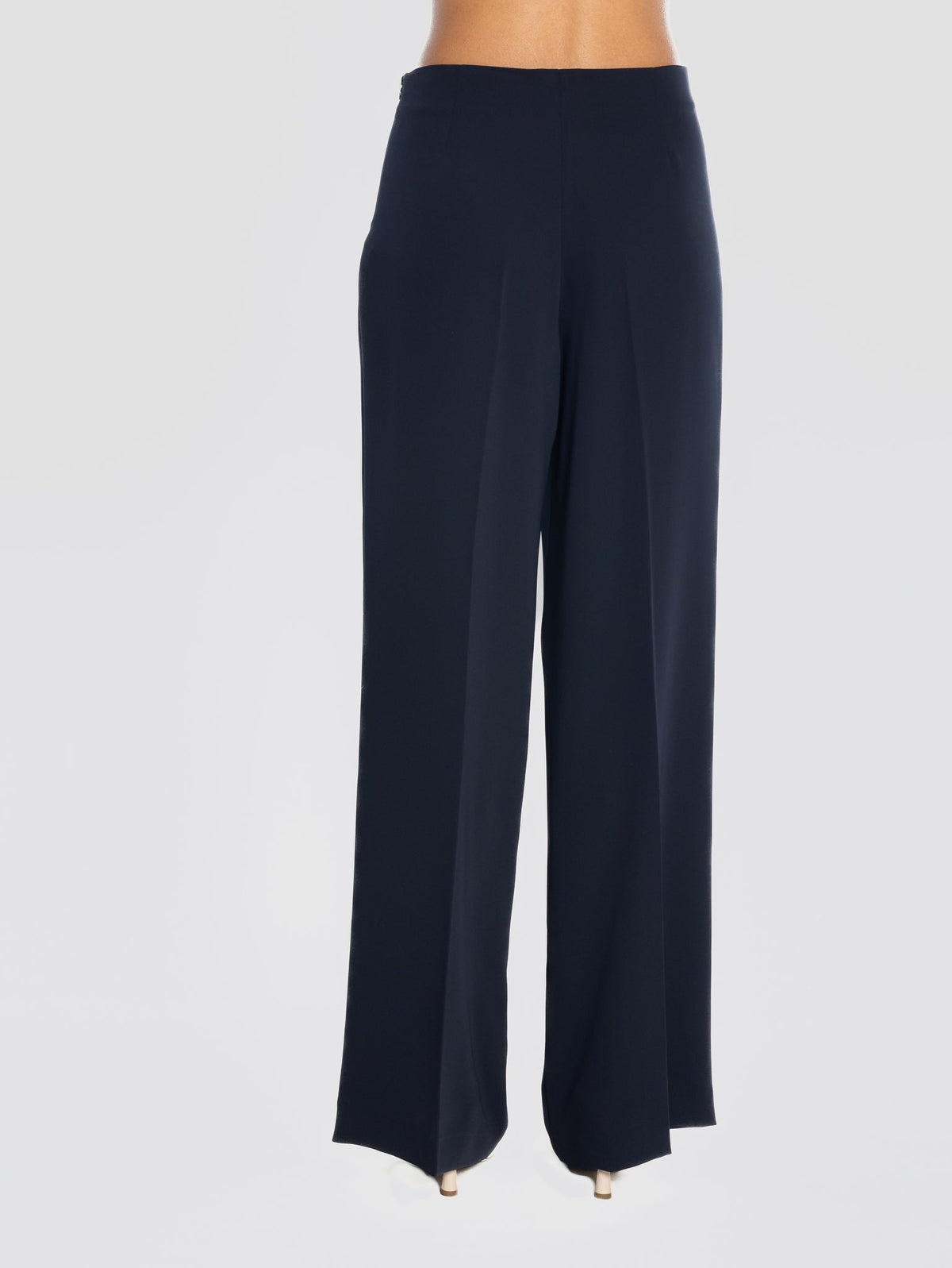 2026 New Arrival Pantaloni in Cady con Gamba Larga Blu