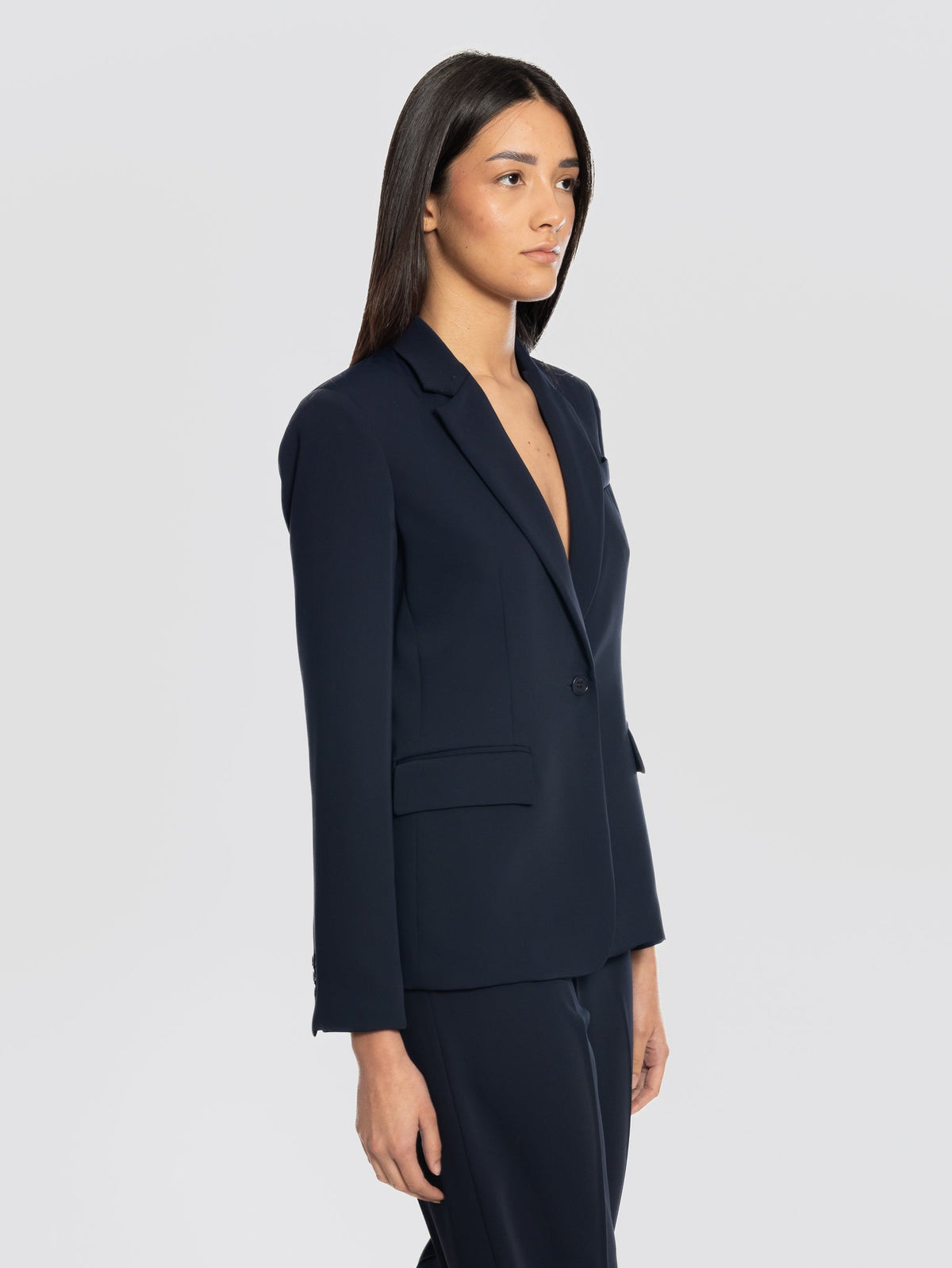 2026 New Arrival Giacca Monopetto in Cady Blu