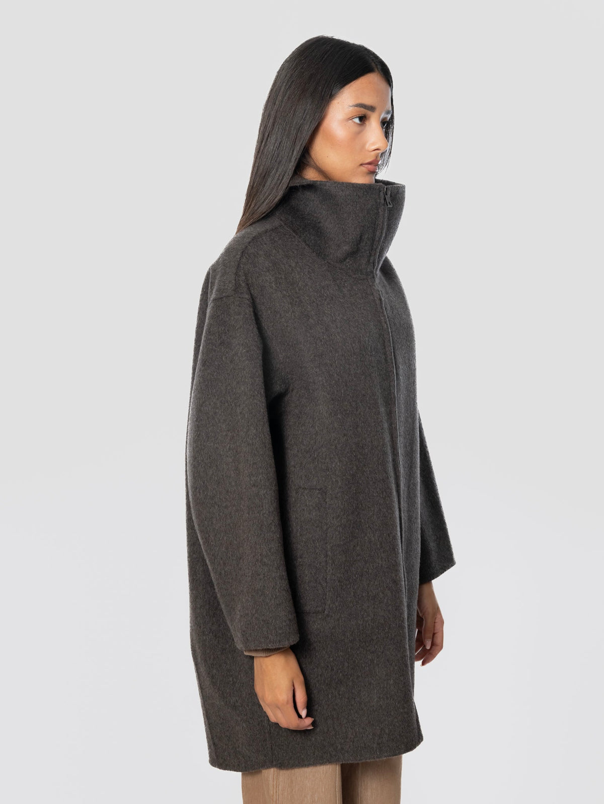 2026 New Arrival Cappotto Oversize in Lana Marrone