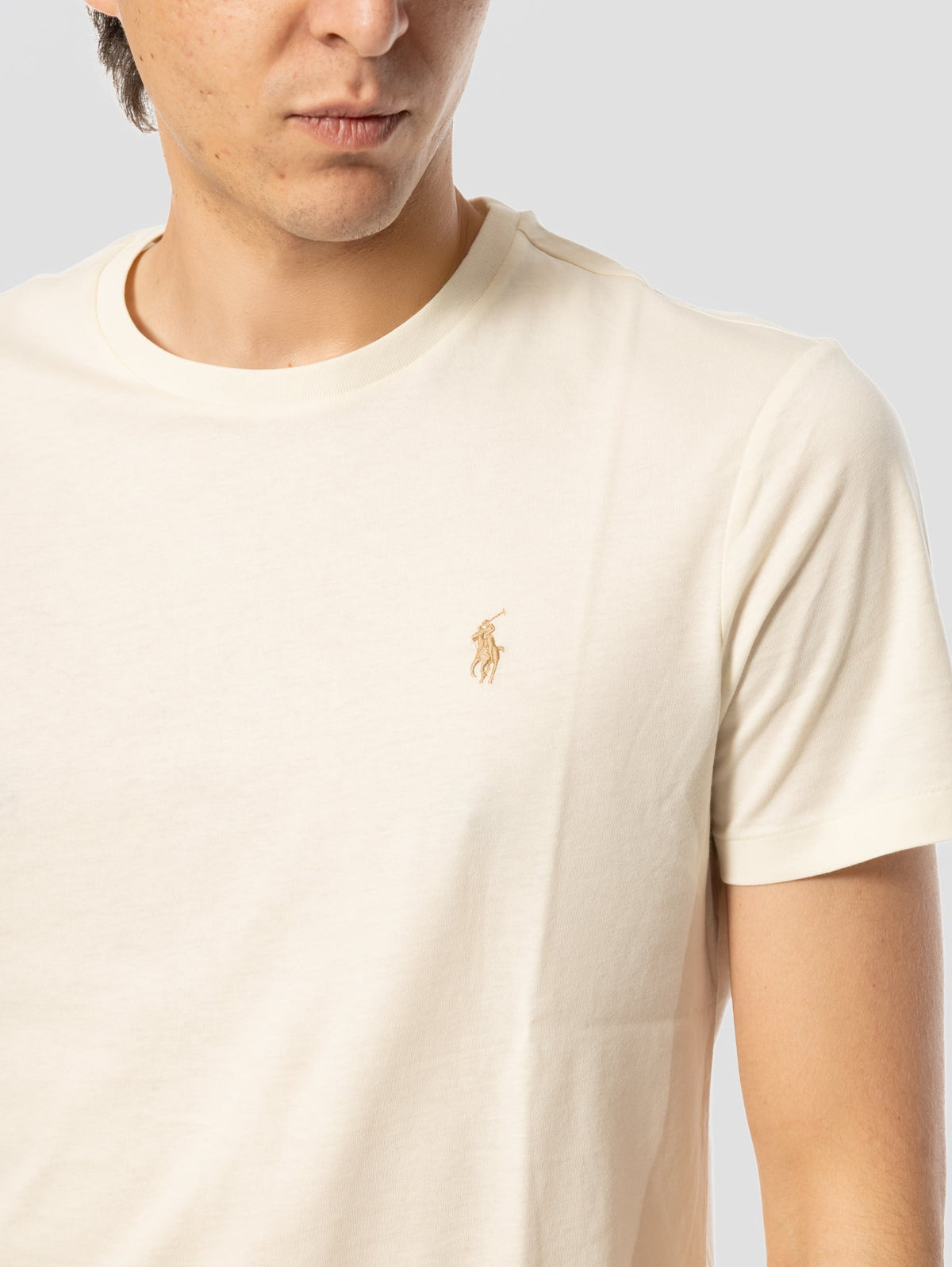 2026 New Arrival T-shirt Girocollo Custom Slim Fit Crema