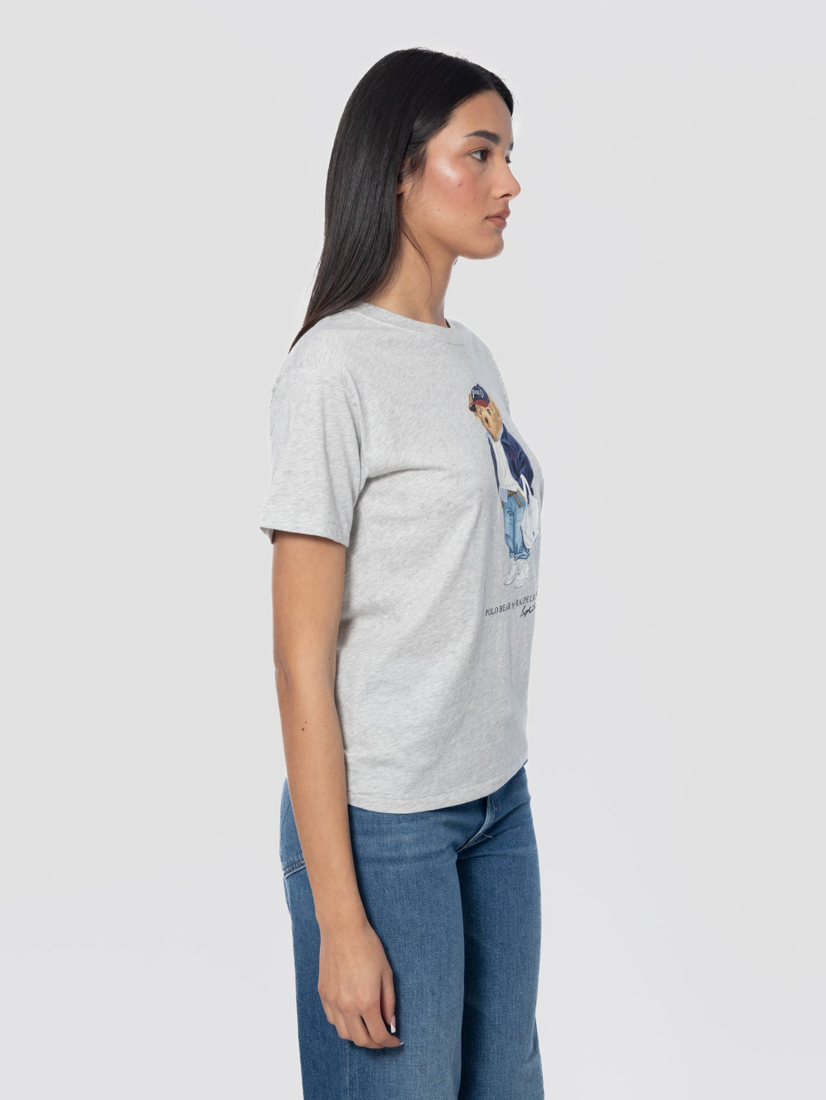 2026 New Arrival T-shirt Girocollo con Polo Bear Grigio