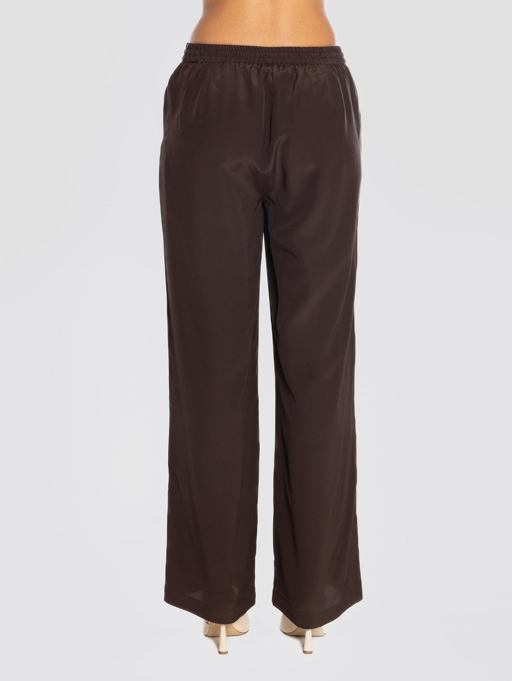 2026 New Arrival Pantaloni in Crepe de Chine in Seta Testa di Moro
