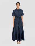 2026 New Arrival Abito Lungo in Taffet Blu