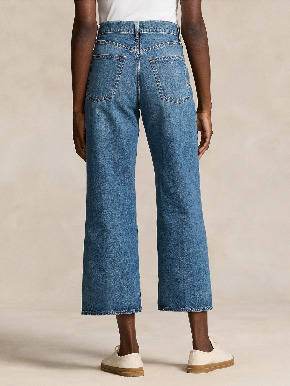2026 New Arrival Jeans Vita Alta e Gamba Larga Denim Medio