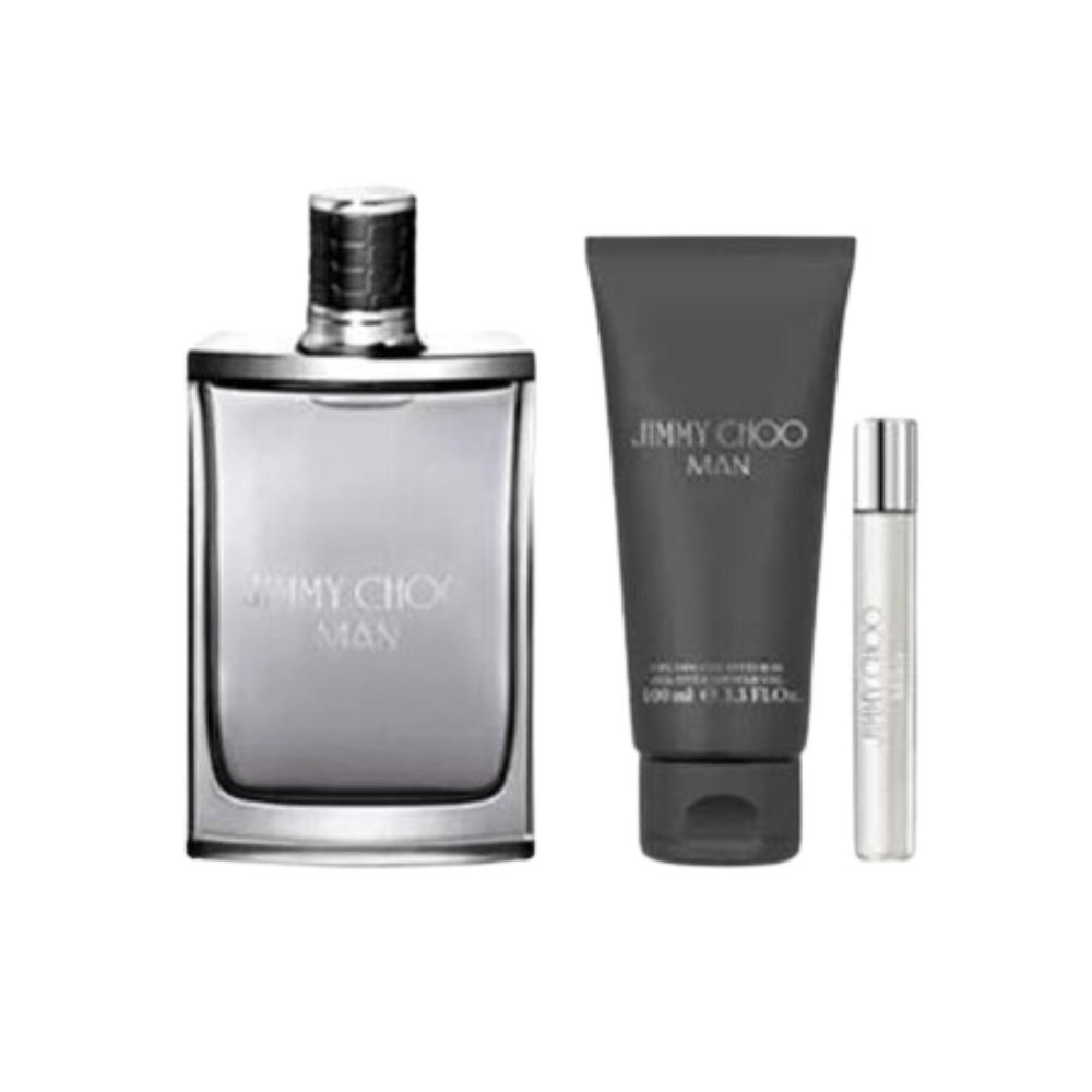 2026 New Arrival Jimmy Choo Man Aftershave Gift Set (100ml EDT + 100ml Shower Gel + 7.5ml EDT)