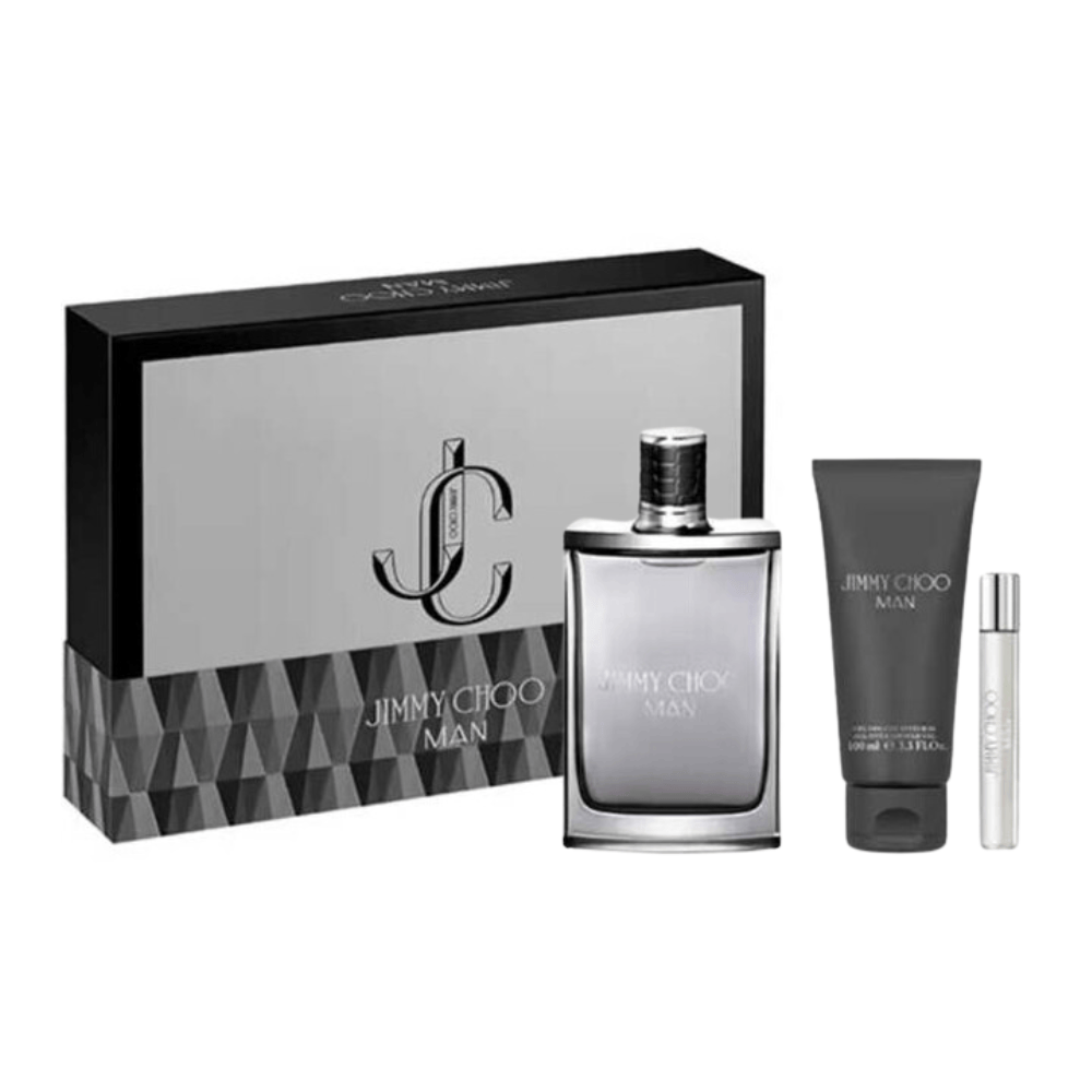 2026 New Arrival Jimmy Choo Man Aftershave Gift Set (100ml EDT + 100ml Shower Gel + 7.5ml EDT)