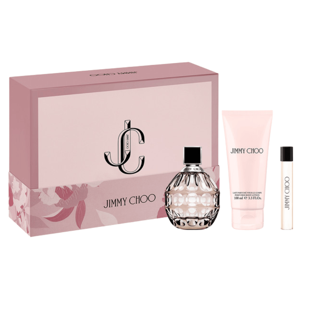 2026 New Arrival Jimmy Choo Women's Perfume Gift Set (100ml EDP + 100ml Body Lotion + 7.5ml EDP)