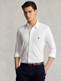 2026 New Arrival Camicia in Piqué di Cotone Bianco