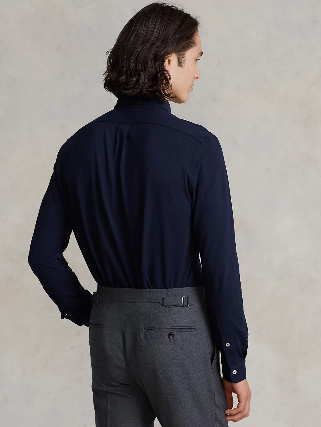 2026 New Arrival Camicia in Piqué di Cotone Blu