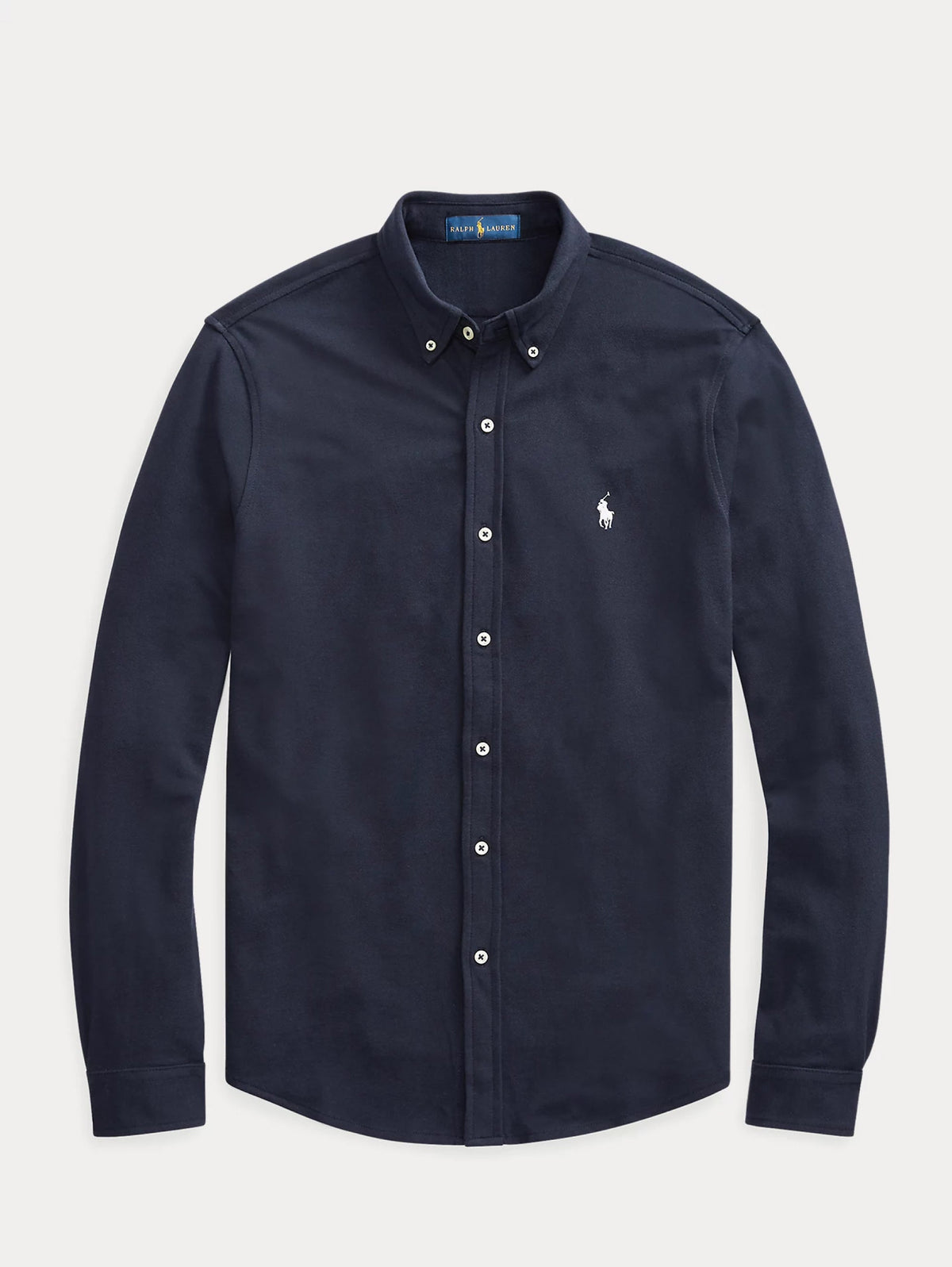 2026 New Arrival Camicia in Piqué di Cotone Blu