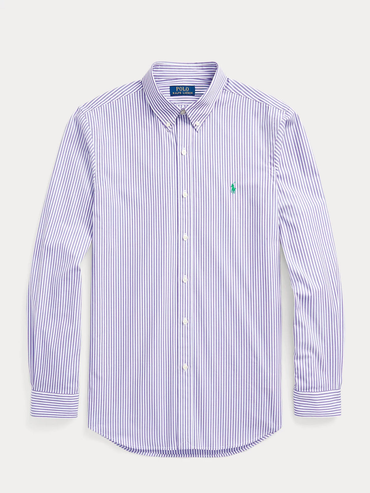 2026 New Arrival Camicia in Popeline Elasticizzato a Righe Lavanda/Bianco
