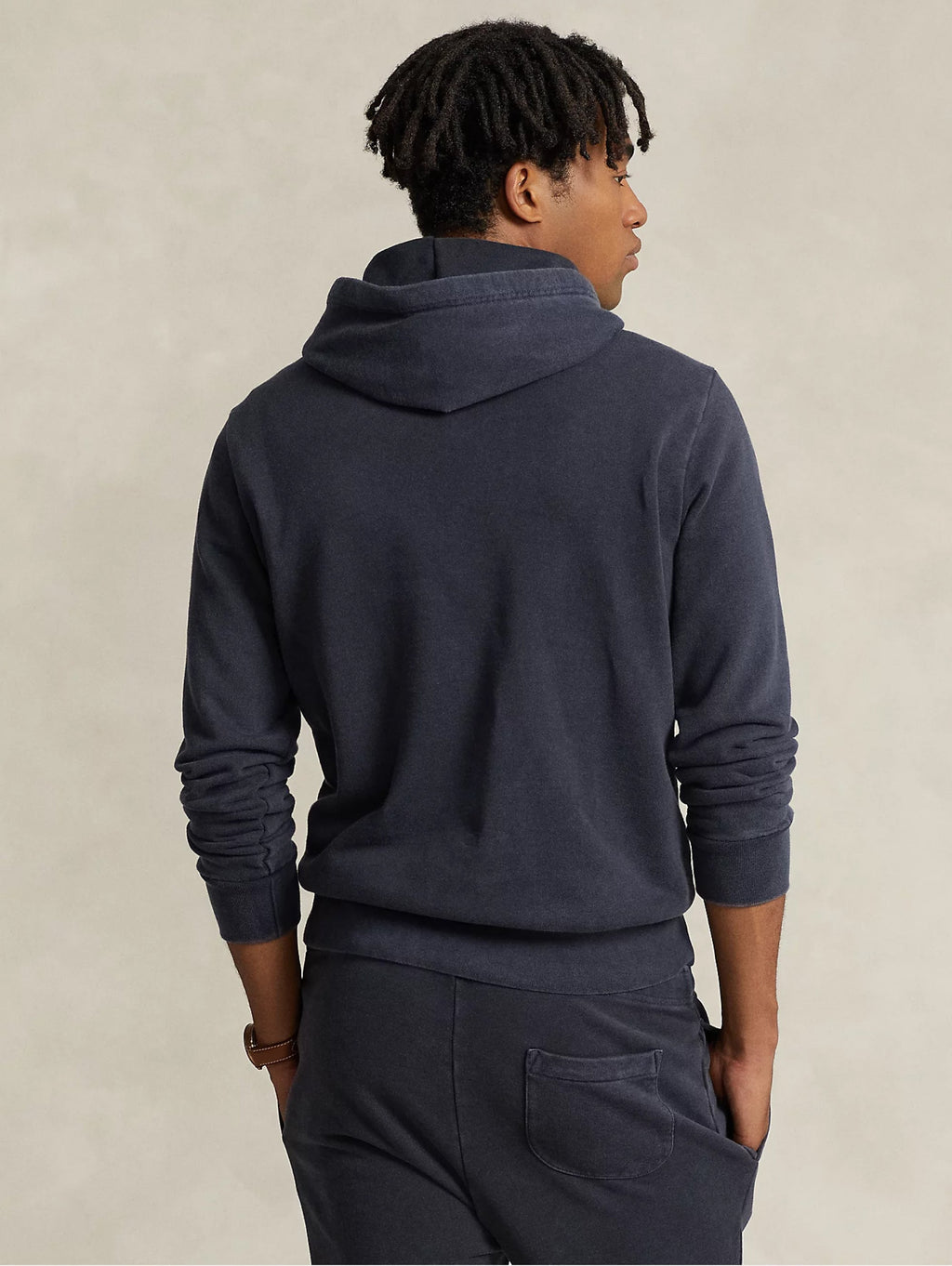 2026 New Arrival Felpa con Cappuccio in Spugna Loopback Nero
