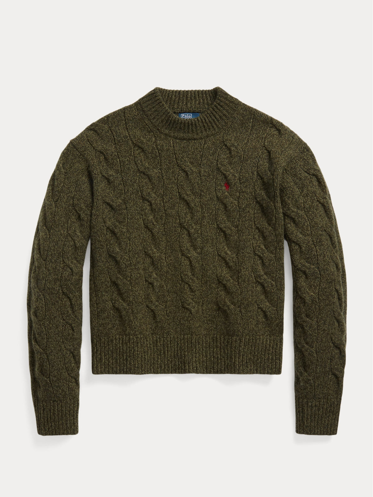 2026 New Arrival Maglia a Trecce Collo a Lupetto Oliva