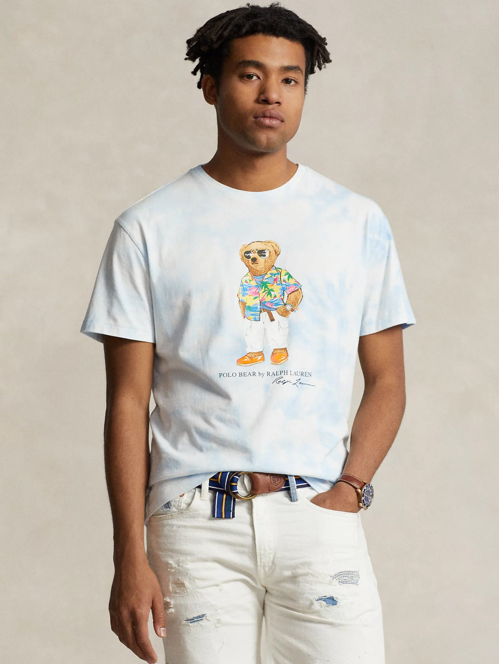 2026 New Arrival T-shirt Polo Bear Tie Dye Blu