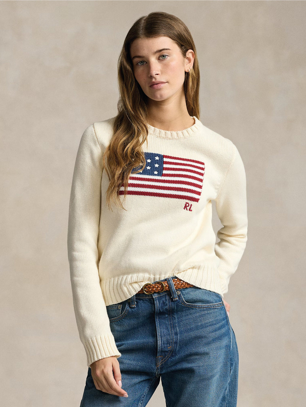 2026 New Arrival Maglia con Bandiera Crema
