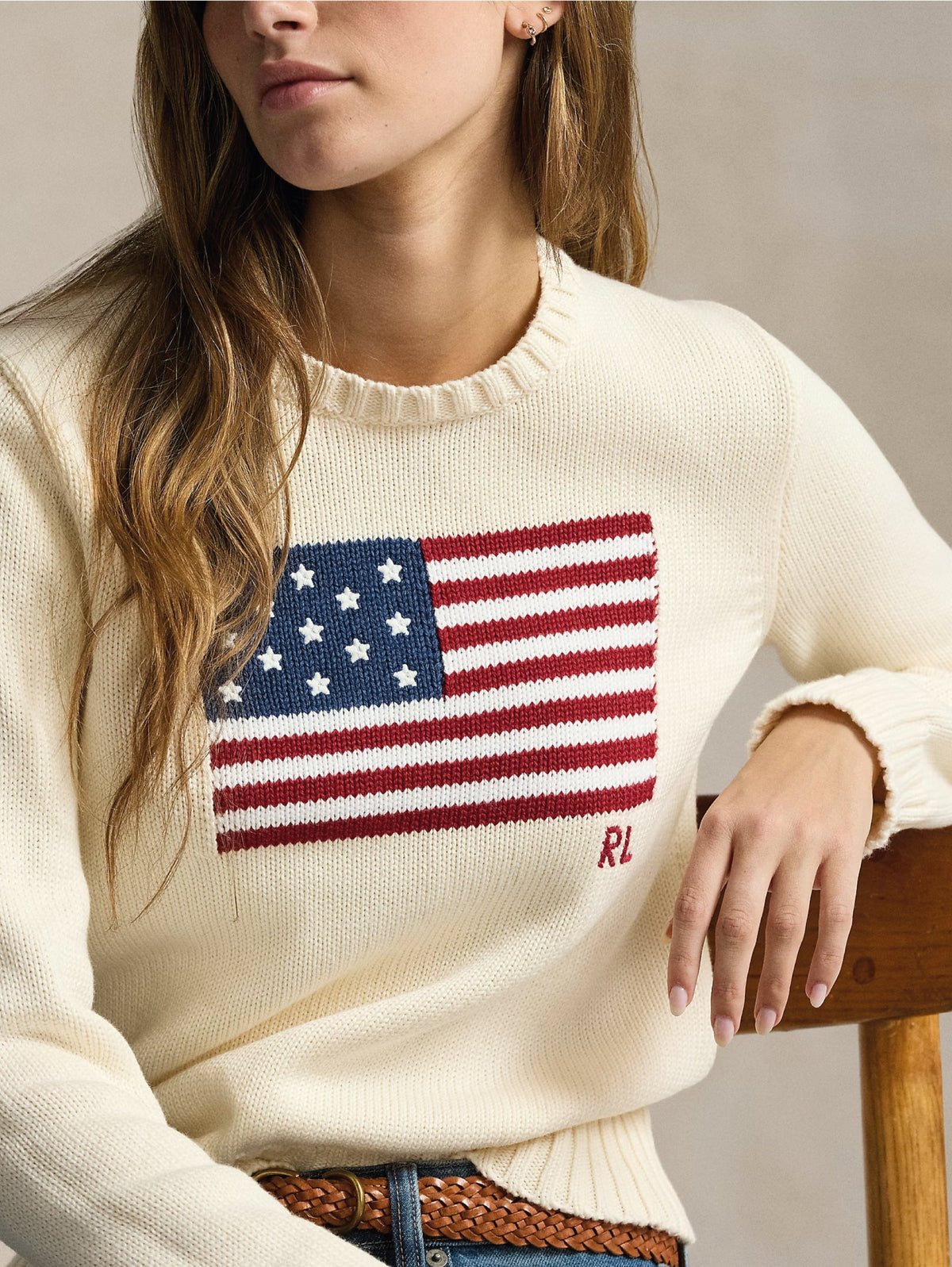 2026 New Arrival Maglia con Bandiera Crema