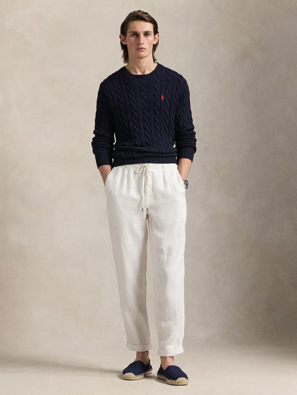 2026 New Arrival Maglia in Cotone a Trecce Blu