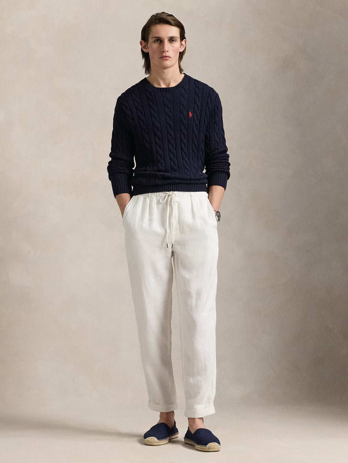 2026 New Arrival Maglia in Cotone a Trecce Blu