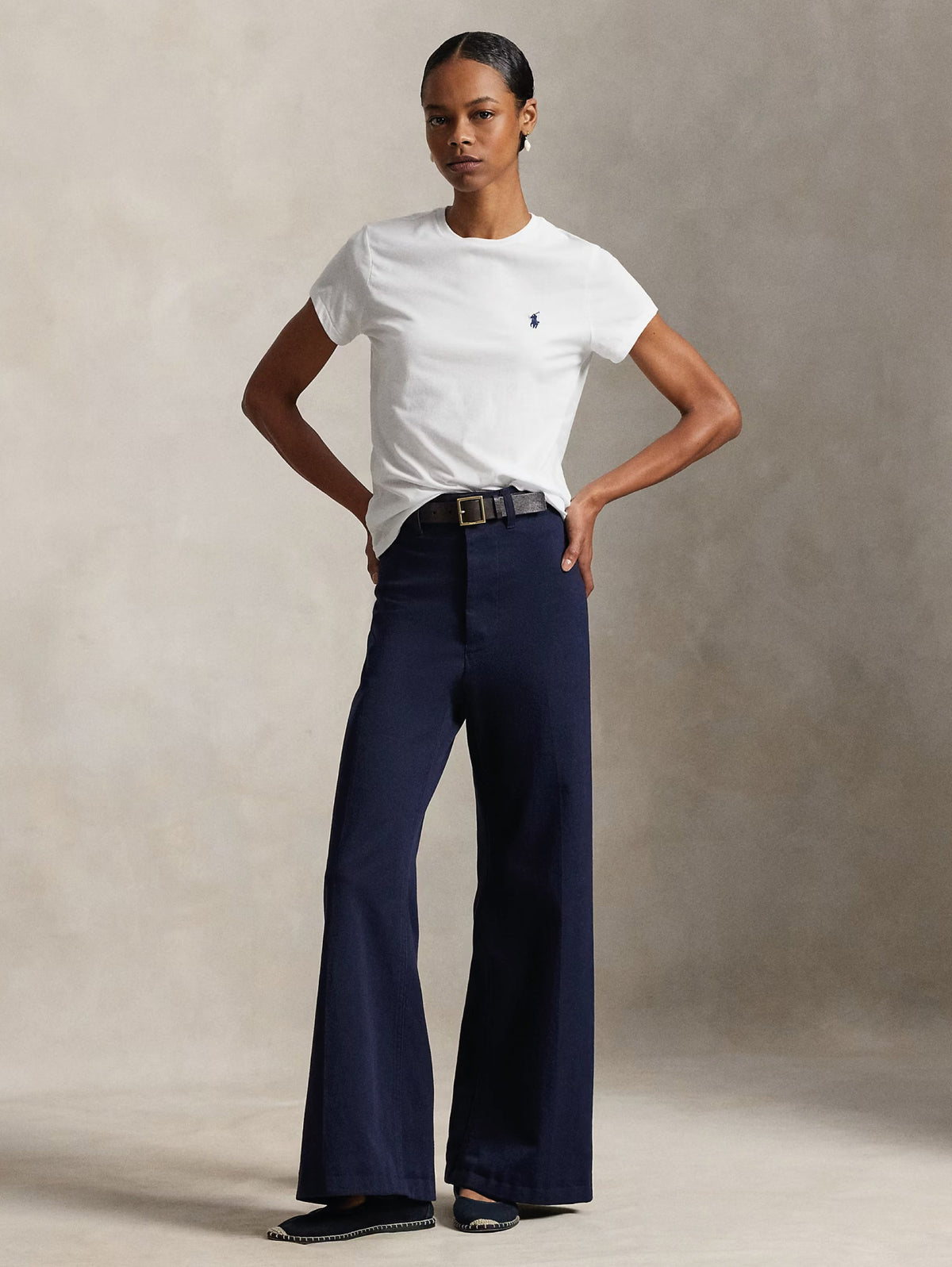 2026 New Arrival T-shirt Girocollo in Cotone Bianco