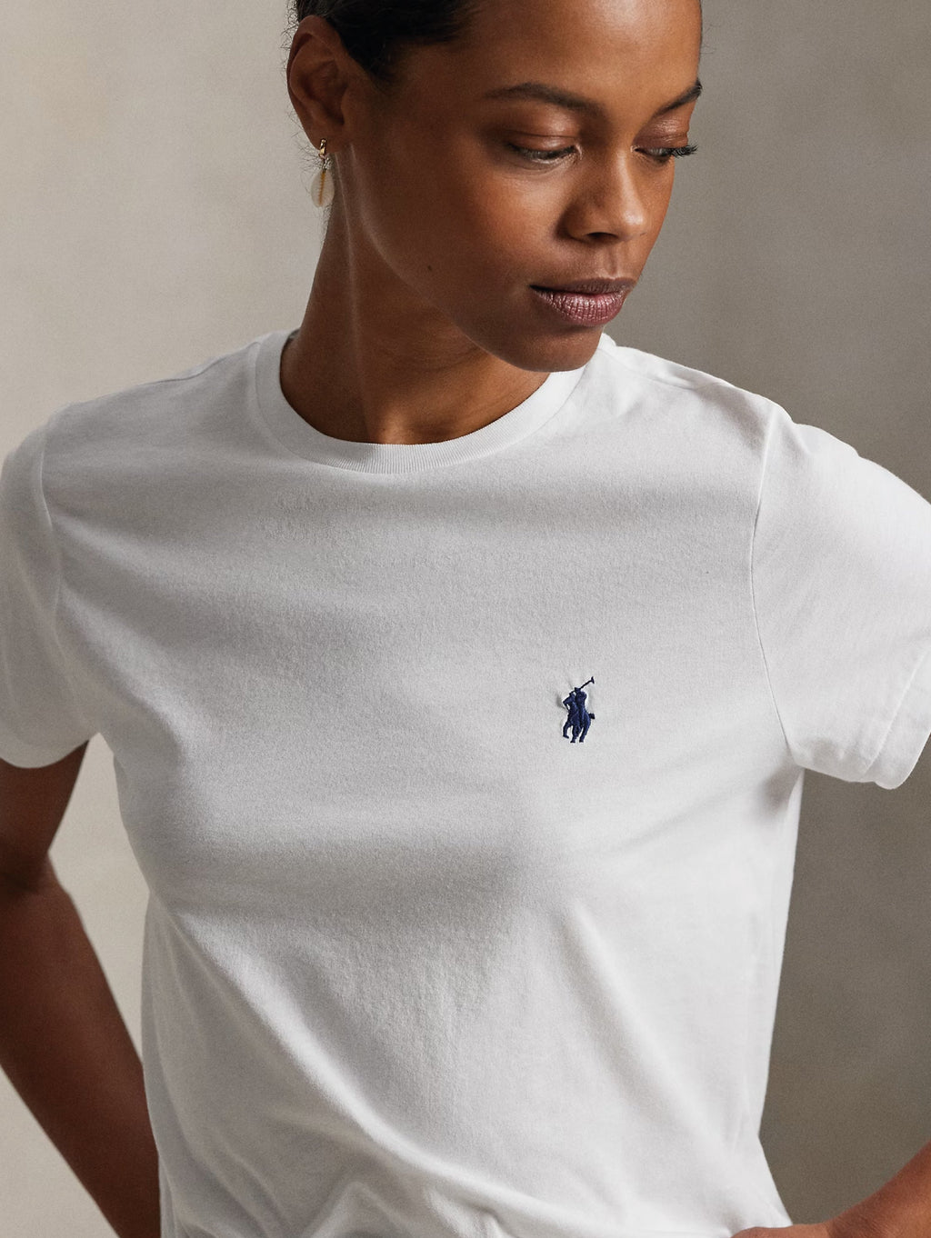 2026 New Arrival T-shirt Girocollo in Cotone Bianco