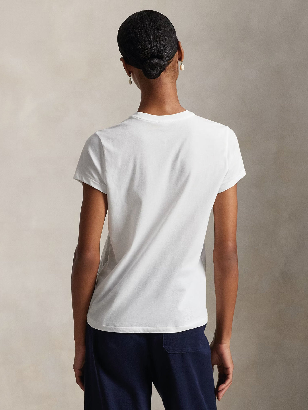 2026 New Arrival T-shirt Girocollo in Cotone Bianco