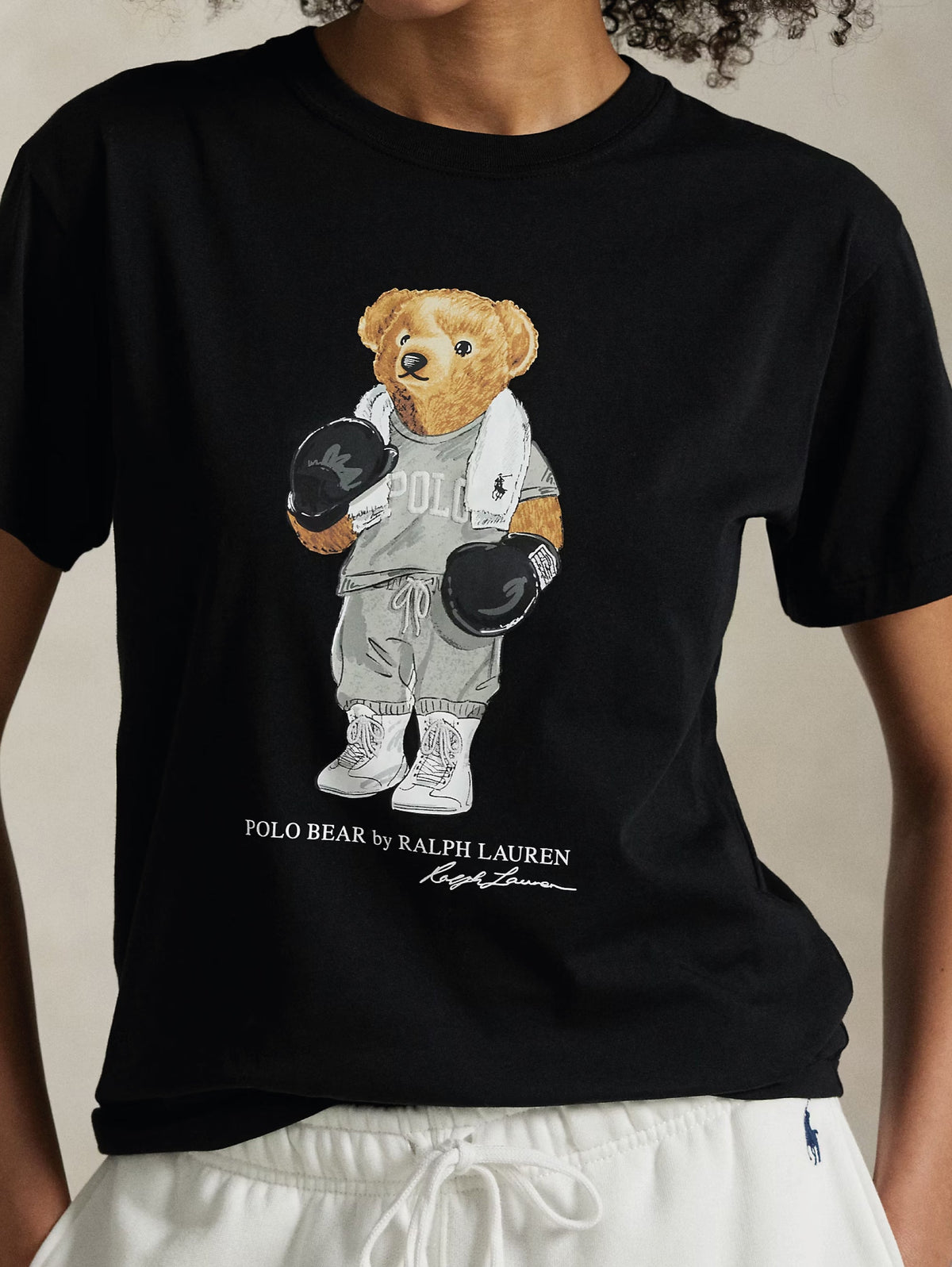 2026 New Arrival Maglietta Girocollo con Polo Bear Boxeur Nero