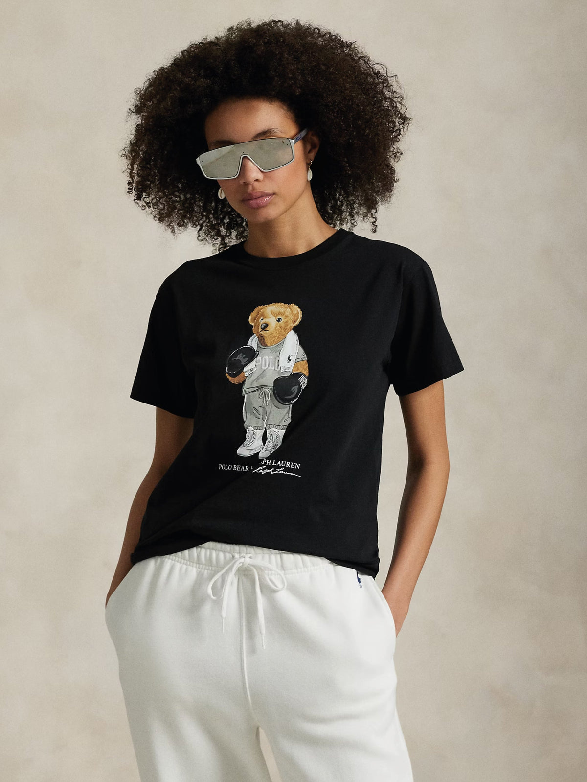 2026 New Arrival Maglietta Girocollo con Polo Bear Boxeur Nero