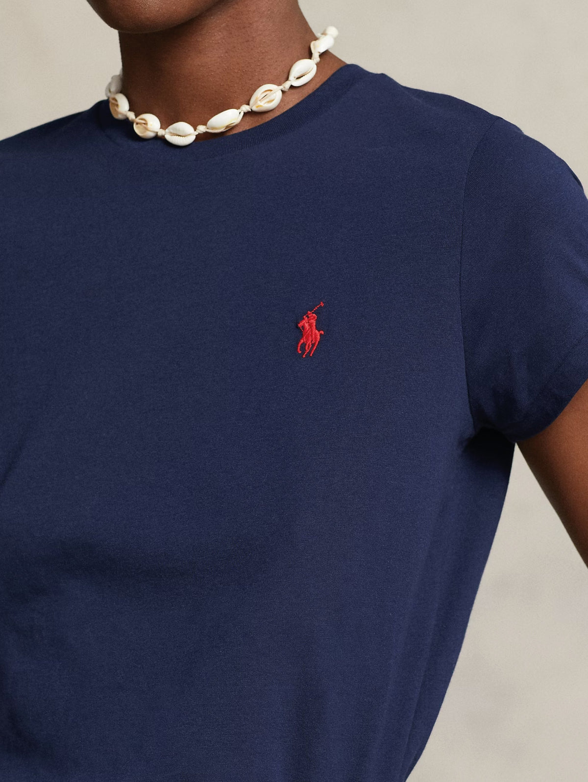 2026 New Arrival T-shirt Girocollo in Cotone Blu