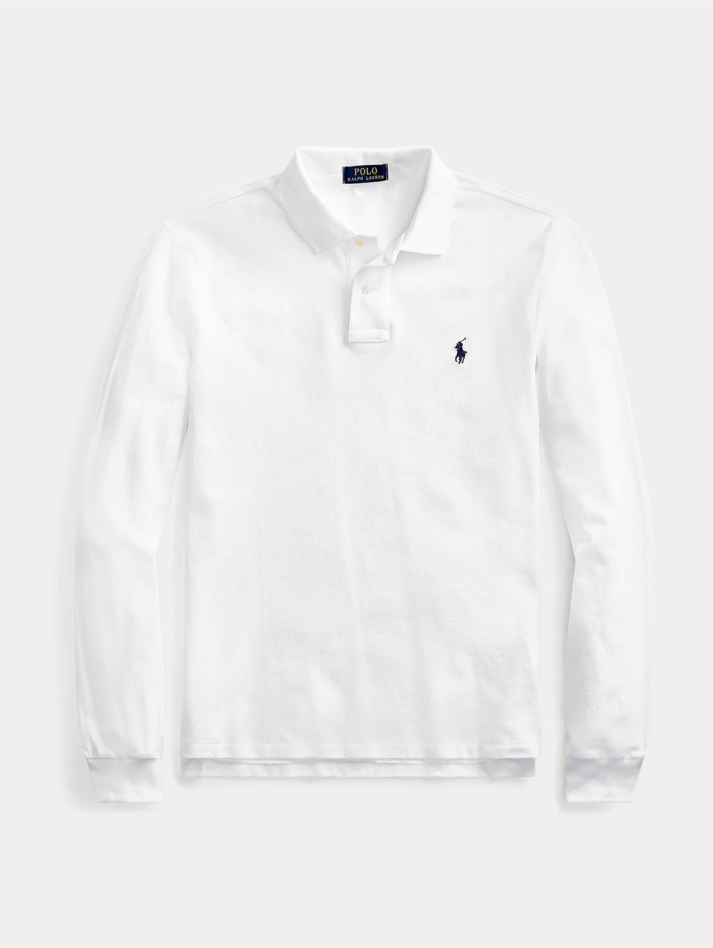 2026 New Arrival Polo Slim Fit Manica Lunga Bianco