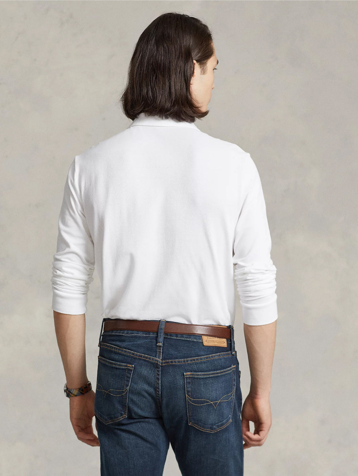 2026 New Arrival Polo Slim Fit Manica Lunga Bianco
