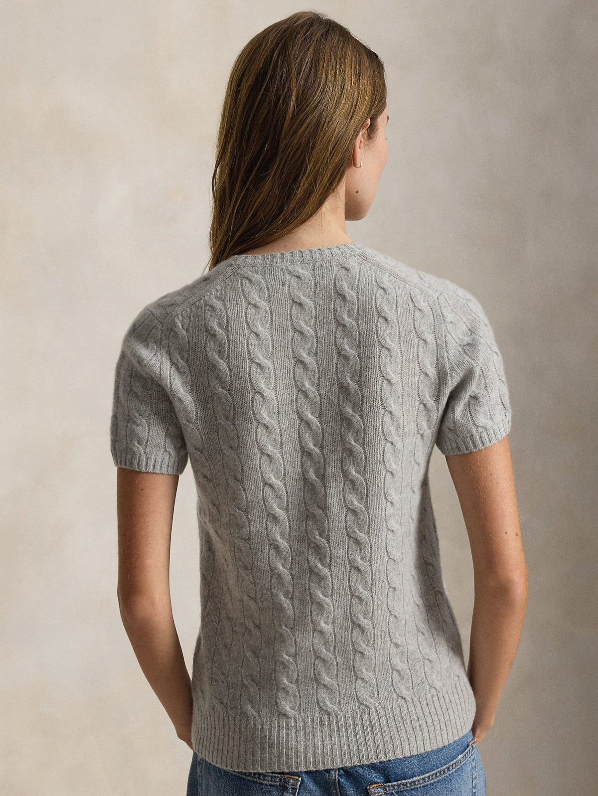 2026 New Arrival Maglia Maniche Corte s Trecce Grigio