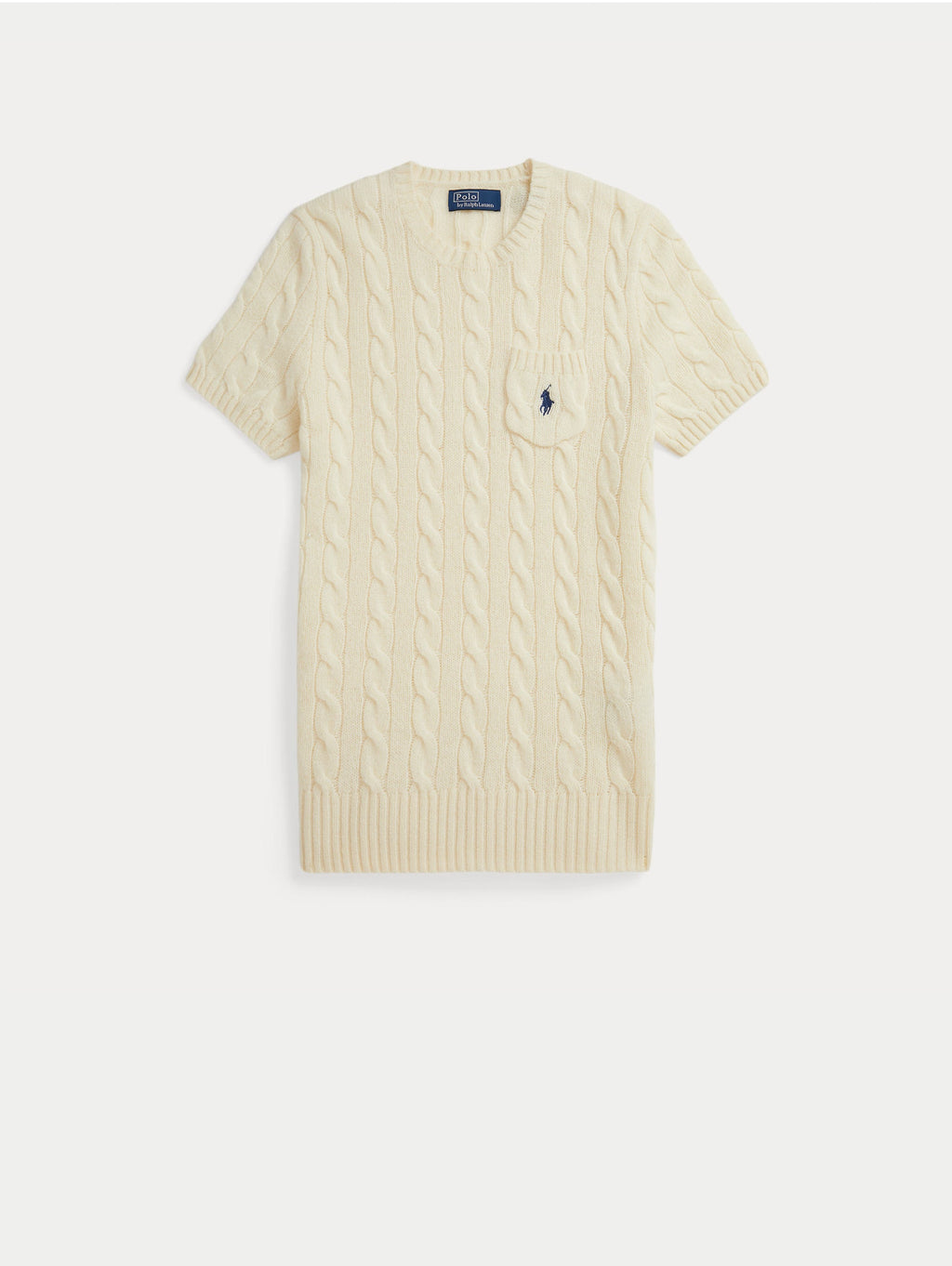 2026 New Arrival Maglia Maniche Corte s Trecce Crema