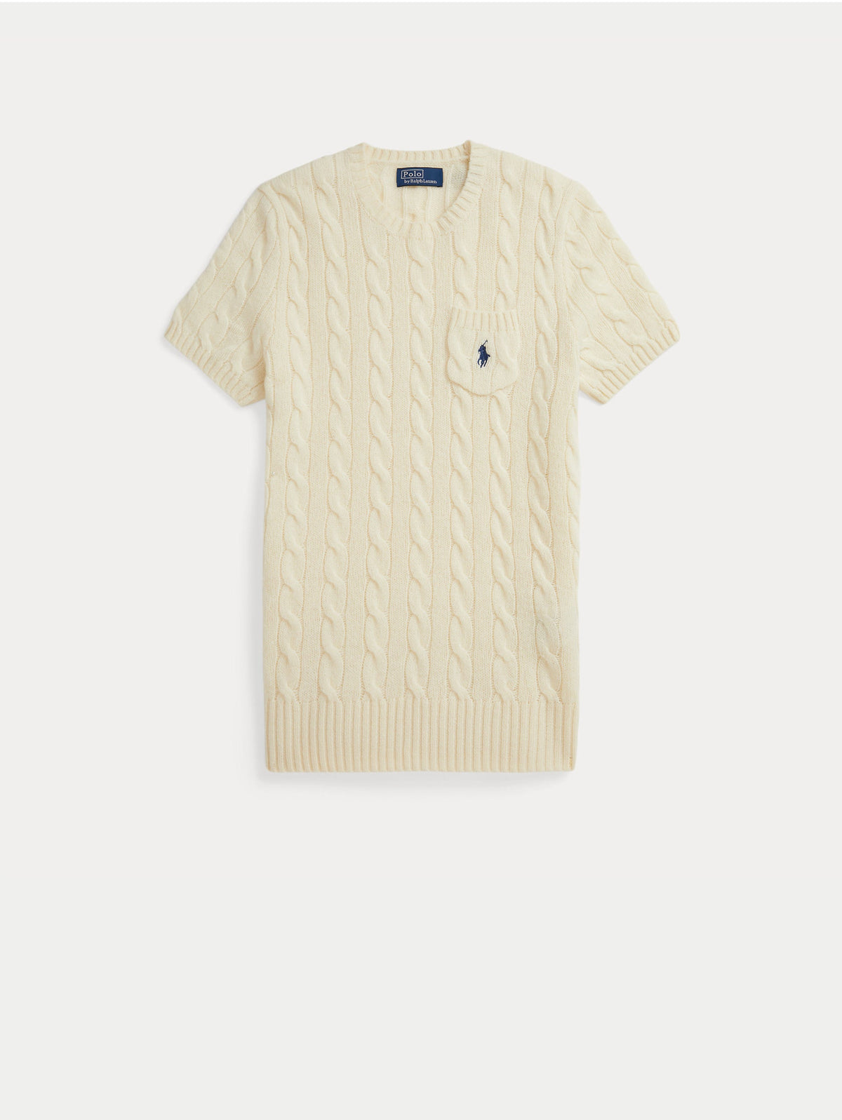 2026 New Arrival Maglia Maniche Corte s Trecce Crema