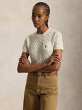 2026 New Arrival Maglia Maniche Corte s Trecce Crema