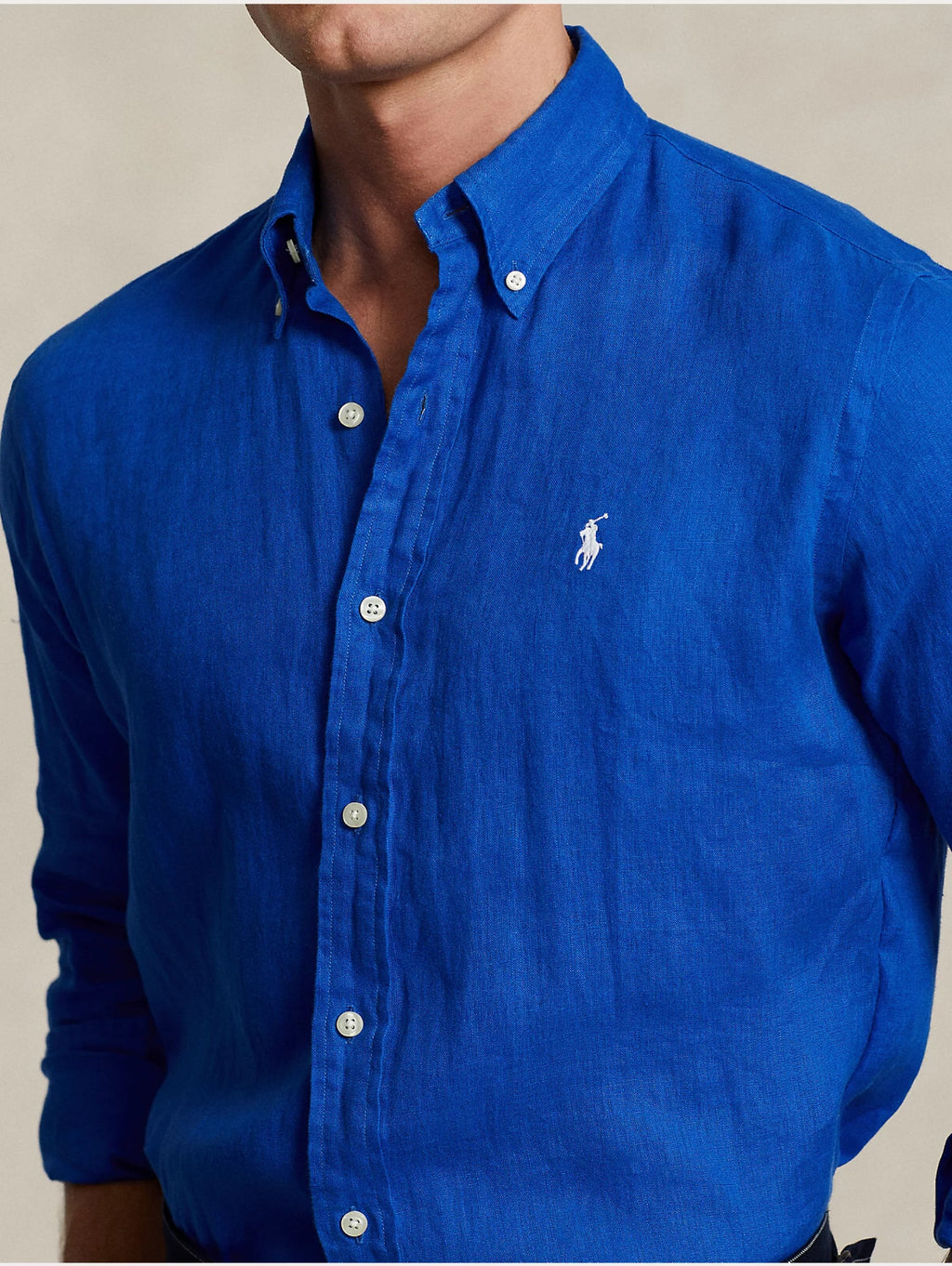2026 New Arrival Camicia in Lino Slim Fit Blu