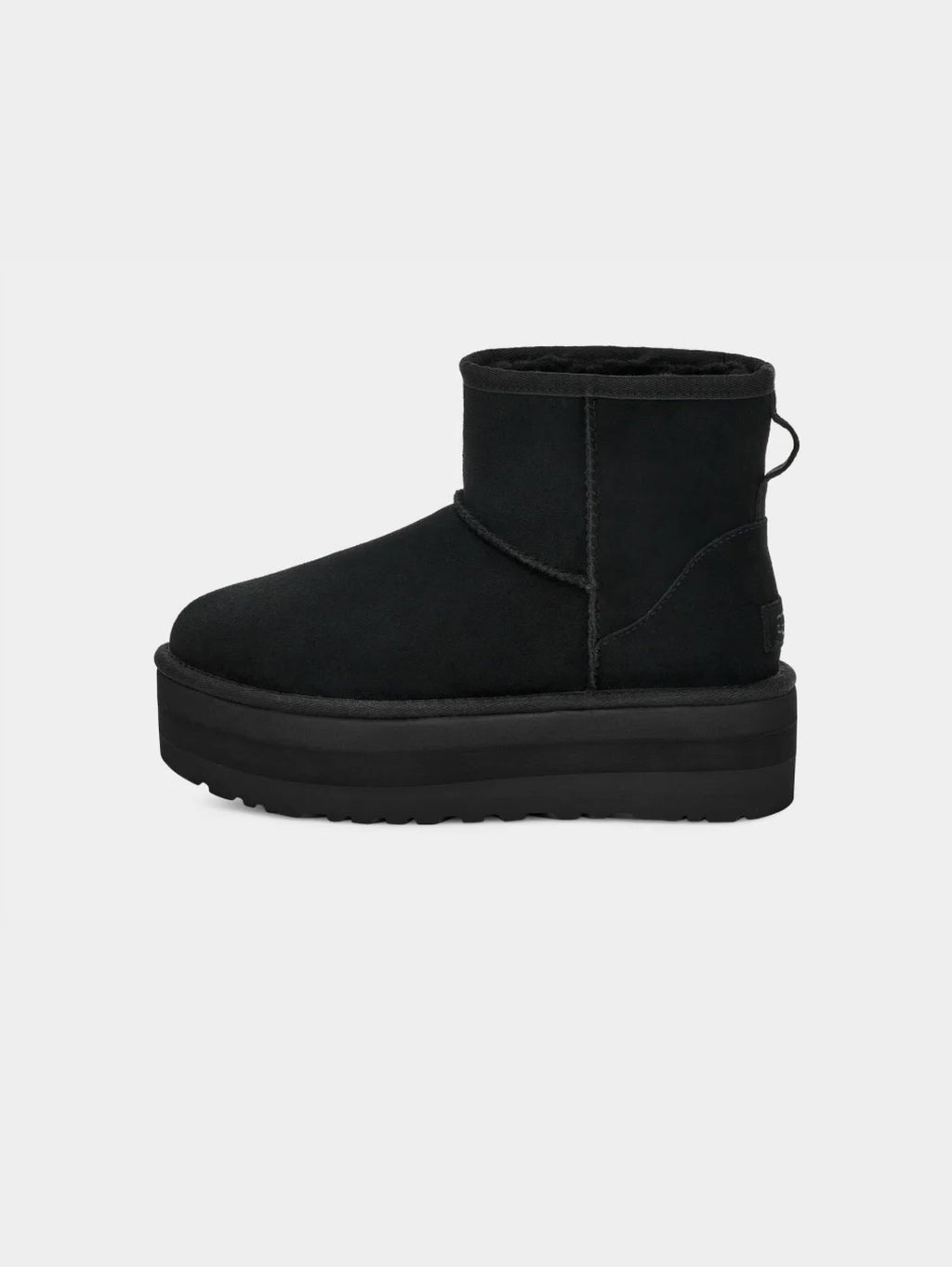 2026 New Arrival Stivaletti in Montone con Plateau Mini Classic Nero