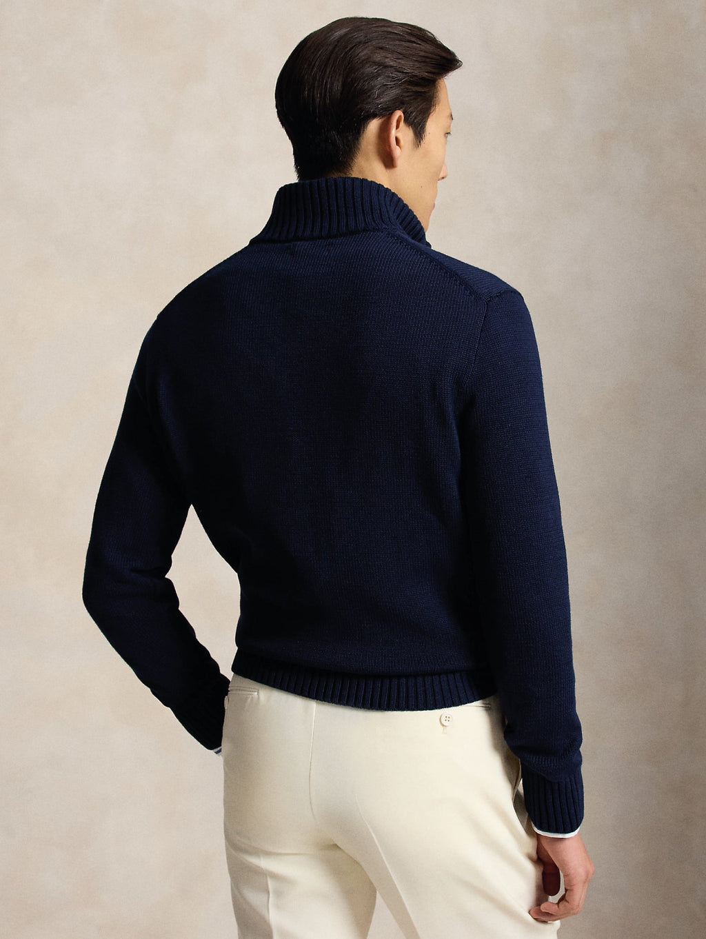2026 New Arrival Maglia in Cotone con Mezza Zip Blu