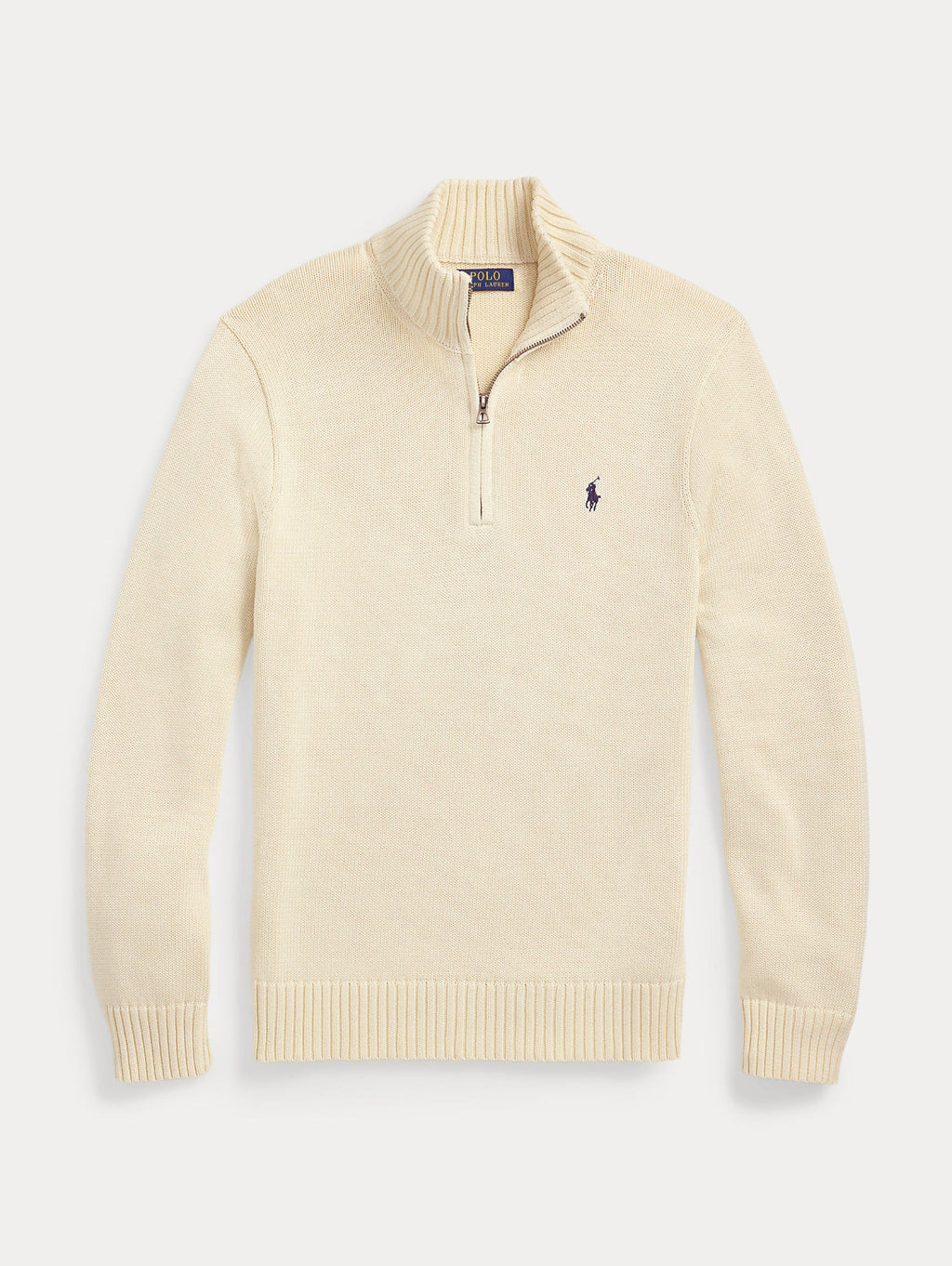 2026 New Arrival Maglia in Cotone con Mezza Zip Crema