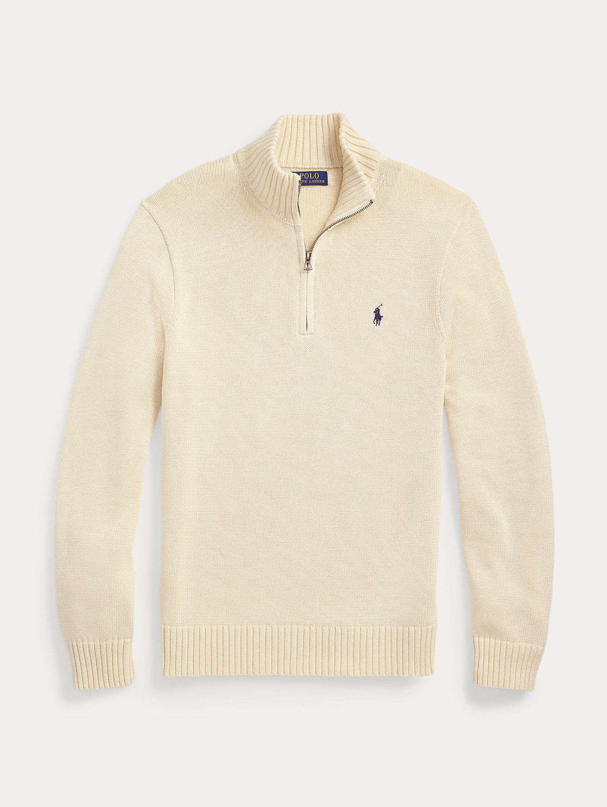 2026 New Arrival Maglia in Cotone con Mezza Zip Crema
